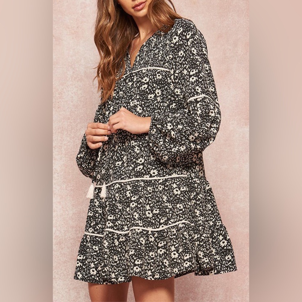 Bohemian Floral Babydoll Dress
